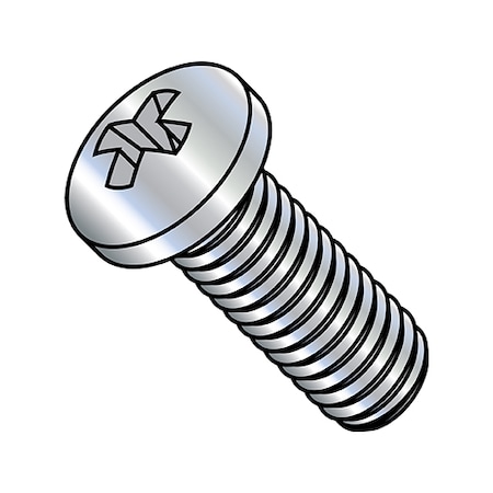 M6-1.00 x 30 mm Phillips Pan Machine Screw, Zinc Plated Steel, 1000 PK MPN:MJ630MPP
