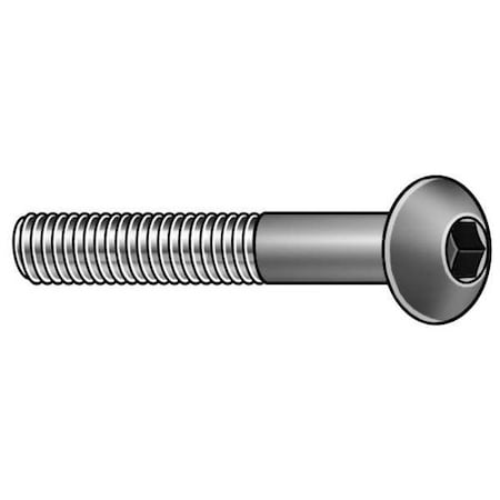 #10-32 Socket Head Cap Screw, Button, Chrome Plated Alloy Steel, 1 in Length, 5 PK MPN:MPB3437