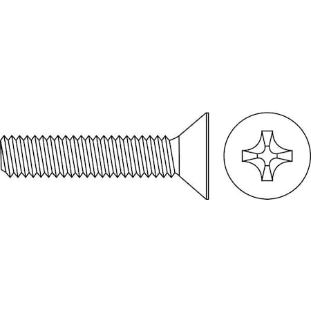 #10-32 x 3 in Phillips Flat Machine Screw, Zinc Plated Steel, 100 PK MPN:MPFFI-1003000-100P