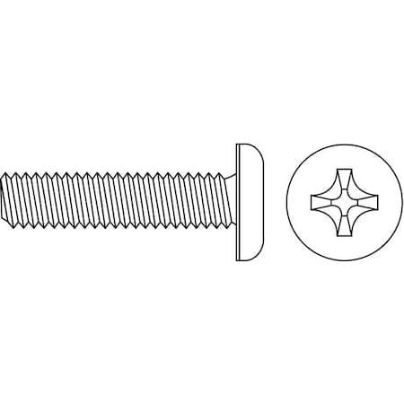 #4-40 x 5/8 in Phillips Pan Machine Screw, Zinc Plated Steel, 100 PK MPN:MPPEI0-400620-100P