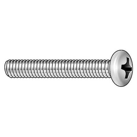 #10-32 x 3/8 in Phillips Round Machine Screw, Zinc Plated Steel, 100 PK MPN:MPRFI-1000370-100P