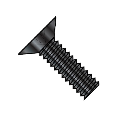 #10-24 x 1 in Phillips Flat Machine Screw, Plain Steel, 1000 PK MPN:MS24693-76B