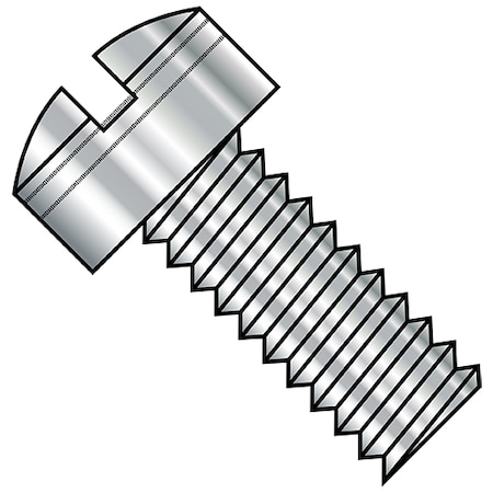 #10-32 x 5/16 in Slotted Fillister Machine Screw, Plain Steel, 250 PK MPN:MS35276-260