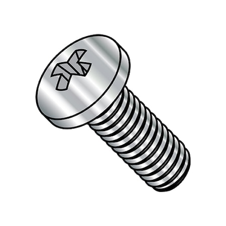 #10-24 x 2-1/2 in Phillips Pan Machine Screw, Plain Steel, 500 PK MPN:MS51957-73