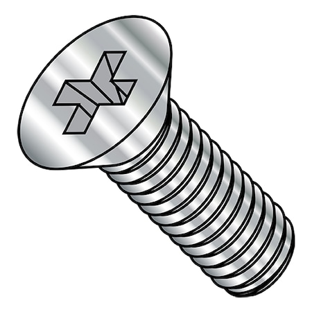 #0-80 x 5/16 in Phillips Flat Machine Screw, Plain Stainless Steel, 5000 PK MPN:MS51960-4