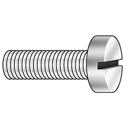#8-32 x 1/2 in Slotted Fillister Machine Screw, Zinc Plated Steel, 100 PK MPN:MSCI0-800500-100BX