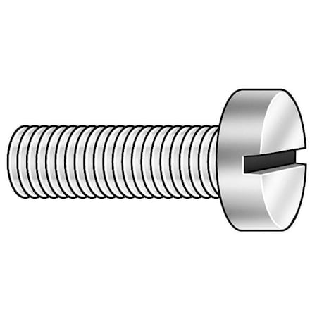 M3-0.50 x 45 mm Slotted Cheese Machine Screw, Plain 18-8 Stainless Steel, 50 PK MPN:MSCX03045-050P1