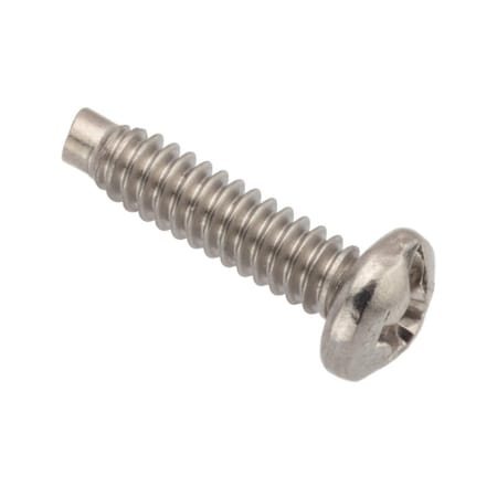 #8-32 x 1/2 in Combination Phillips/Slotted Round Machine Screw, Plain 18-8 Stainless Steel, 5 PK MPN:SCR150P08C08