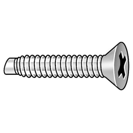 #10-32 x 1/2 in Phillips Flat Machine Screw, Plain 18-8 Stainless Steel, 5 PK MPN:SCR160P10F08