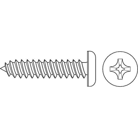Sheet Metal Screw, #7 x 3/8 in, Zinc Plated Steel Pan Head Phillips Drive, 100 PK MPN:SMPPI0-700370-100P