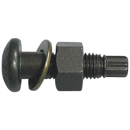 Grade A490, 1 in Tension Control Bolt, Black Oxide Steel, 2 in L, 140 PK MPN:TC4010002000CASK-140P