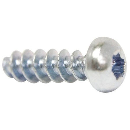 Thread Cutting Screw, M3.5 x 3.5 mm, Trivalent Clear Chromate, Zinc Steel Pan Head Torx Drive MPN:TRS8