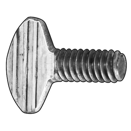 Thumb Screw, #10-32 Thread Size, Spade, Zinc Plated Steel, 0.39 in Head Ht, 1/2 in Lg, 25 PK MPN:TSFI-100050P0-025P