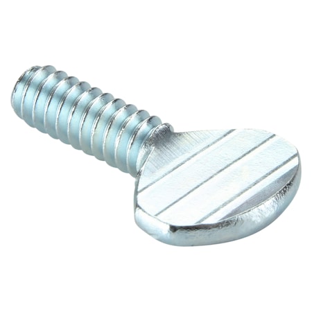Thumb Screw, #10-24 Thread Size, Spade, Zinc Plated Steel, 0.39 in Head Ht, 1/2 in Lg, 25 PK MPN:TSI-100050P0-025P