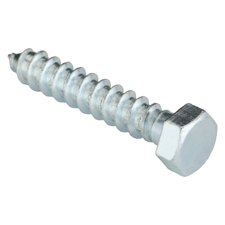 Lag Screw, 3/8 in, 2 in, Steel, Zinc Plated Hex External Hex Drive, 100 PK MPN:U08280.037.0200