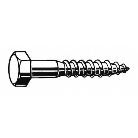 Lag Screw, 5/8 in, 3 in, Steel, Hot Dipped Galvanized Hex External Hex Drive, 25 PK MPN:U08450.062.0300