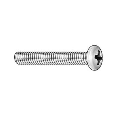#10-24 x 1-1/4 in Phillips Round Machine Screw, Zinc Plated Steel, 100 PK MPN:U24211.019.0125