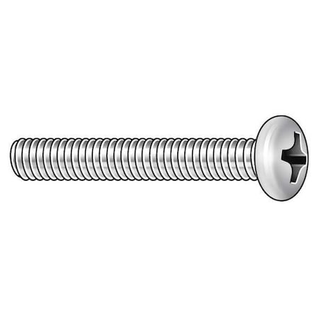 #12-24 x 2 in Phillips Round Machine Screw, Zinc Plated Steel, 100 PK MPN:U24211.021.0200