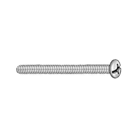 #10-24 x 2 in Combination Phillips/Slotted Round Machine Screw, Zinc Plated Steel, 100 PK MPN:U24212.019.0200