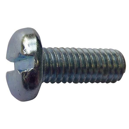 #4-40 x 1/4 in Slotted Pan Machine Screw, Zinc Plated Steel, 100 PK MPN:U24520.011.0025