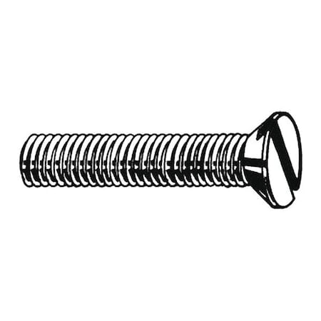 #3-48 x 3/8 in Slotted Flat Machine Screw, Zinc Plated Steel, 100 PK MPN:U24540.009.0037