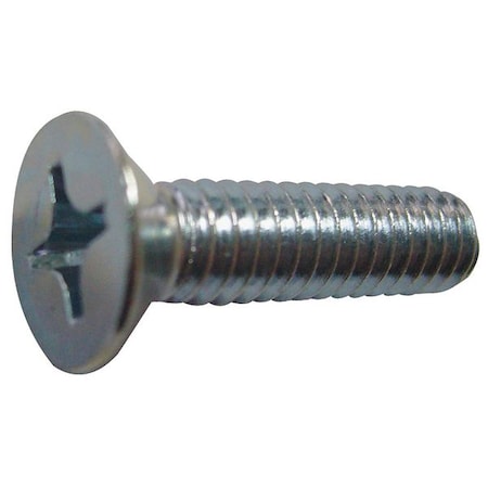 #10-32 x 3/4 in Phillips Flat Machine Screw, Zinc Plated Steel, 100 PK MPN:U24670.019.0076
