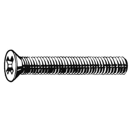 #10-24 x 3 in Phillips Flat Machine Screw, Zinc Plated Steel, 100 PK MPN:U24670.019.0300