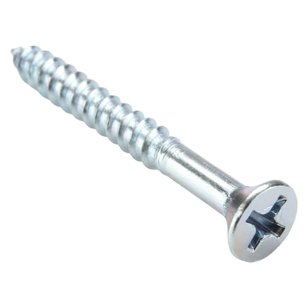 Wood Screw, No. 8, 1-1/2 in, Zinc Plated Steel Flat Head Phillips Drive, 100 PK MPN:U25120.016.0150
