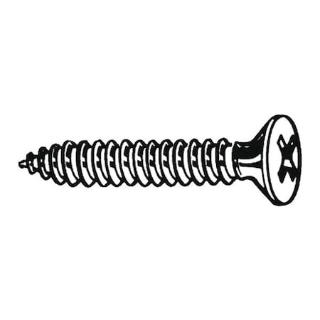 Sheet Metal Screw, #12 x 3 in, Zinc Plated Steel Flat Head Phillips Drive, 100 PK MPN:U26680.021.0300