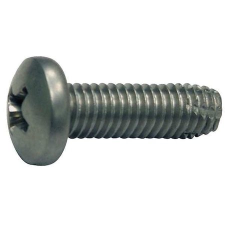 Thread Cutting Screw, #8 x 3/8 in, Plain Stainless Steel Pan Head Phillips Drive, 100 PK MPN:U27102.016.0037