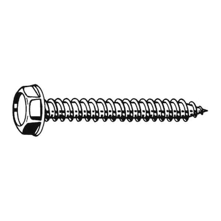 Sheet Metal Screw, #12 x 3/4 in, Zinc Plated Steel Flange Hex Head Slotted Drive, 100 PK MPN:U28100.021.0075
