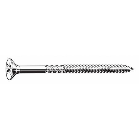 Wood Screw, No. 12, 3 in, Zinc Plated Steel Flat Head Phillips Drive, 200 PK MPN:U30000.021.0300