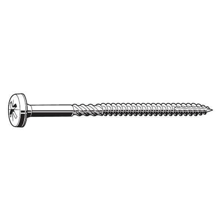 Wood Screw, #6, 1 in, Zinc Plated Steel Pan Head Phillips Drive, 200 PK MPN:U30025.013.0100
