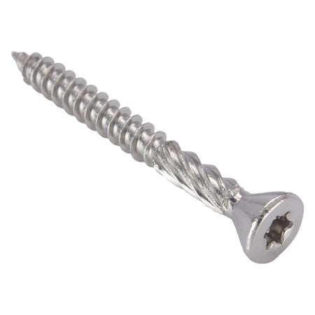 Deck Screw, #8 x 1-5/8 in, 18-8 Stainless Steel, Flat Head, Torx Drive, 200 PK MPN:U30250.016.0162