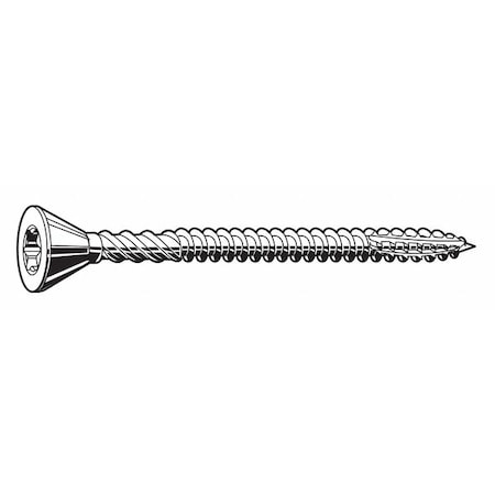 Deck Screw, #10 x 3-1/2 in, Steel, Flat Head, Torx Drive, 200 PK MPN:U30251.019.0350