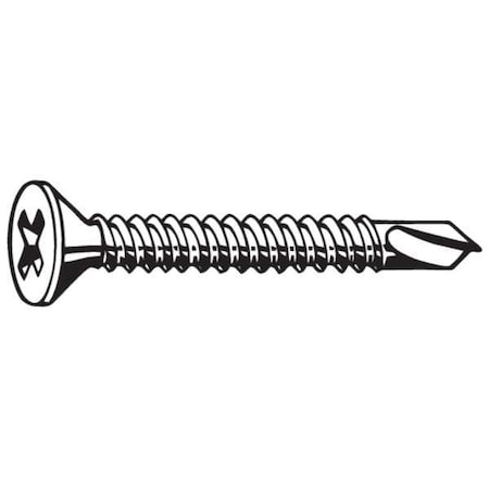 Drywall Screw, #7 x 7/16 in, Steel, Pan Head Phillips Drive, 500 PK MPN:U31307.015.0043