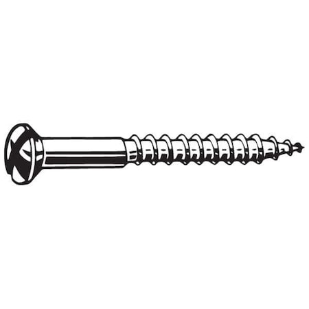 Wood Screw, #12, 1 in, Plain Brass Oval Head Slotted Drive, 100 PK MPN:U49250.021.0100