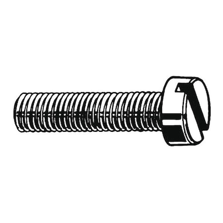#12-24 x 1/2 in Slotted Pan Machine Screw, Plain 18-8 Stainless Steel, 100 PK MPN:U51120.021.0050