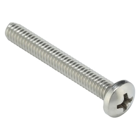 #8-32 x 1-1/4 in Phillips Pan Machine Screw, Plain 18-8 Stainless Steel, 100 PK MPN:U51122.016.0125