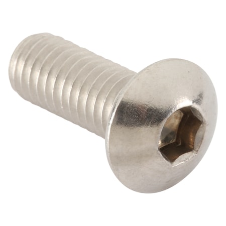 #10-32 Socket Head Cap Screw, Button, Plain 18-8 Stainless Steel, 1/2 in Length, 100 PK MPN:U51130.019.0050