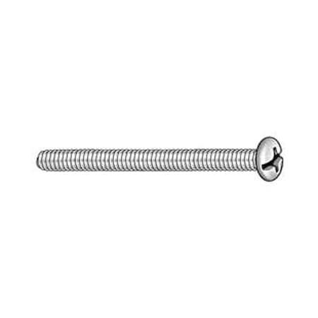 #6-32 x 5/16 in Slotted Round Machine Screw, Plain 18-8 Stainless Steel, 100 PK MPN:U51213.013.0031