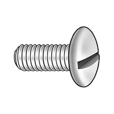 #8-32 x 1/4 in Slotted Round Machine Screw, Plain 18-8 Stainless Steel, 100 PK MPN:U51213.016.0025