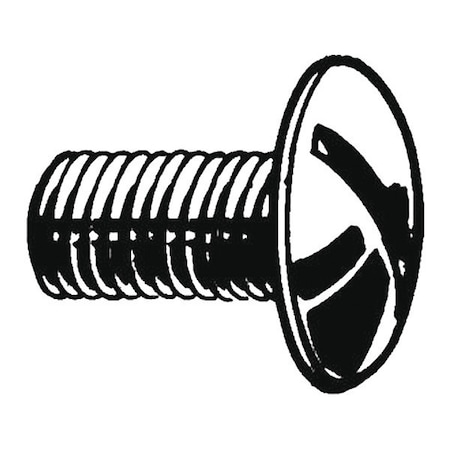 #8-32 x 3/4 in Slotted Truss Machine Screw, Plain 18-8 Stainless Steel, 100 PK MPN:U51215.016.0075