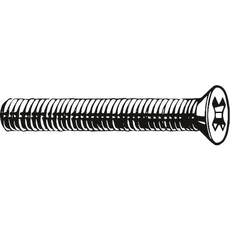 #8-32 x 1-1/2 in Phillips Flat Machine Screw, Plain 18-8 Stainless Steel, 100 PK MPN:U51300.016.0150
