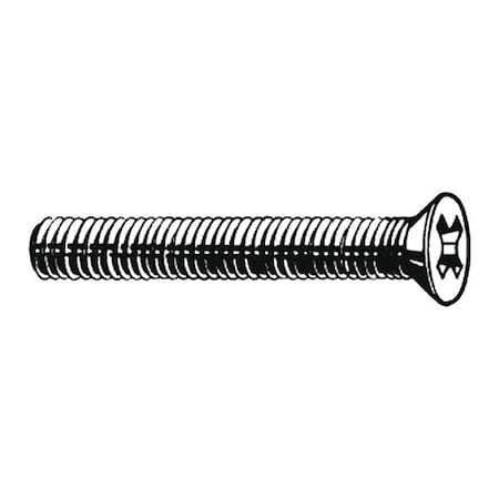 #10-24 x 1-1/4 in Phillips Flat Machine Screw, Plain 18-8 Stainless Steel, 100 PK MPN:U51300.019.0125
