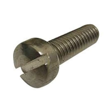#10-24 x 1 in Slotted Fillister Machine Screw, Plain 18-8 Stainless Steel, 100 PK MPN:U51341.019.0100