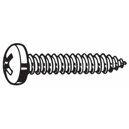Sheet Metal Screw, #10 x 3/4 in, Plain 18-8 Stainless Steel Pan Head Phillips Drive, 100 PK MPN:U51660.019.0075