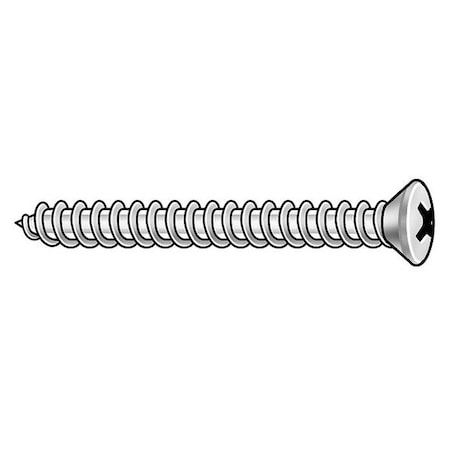 Sheet Metal Screw, #10 x 3/4 in, Plain 18-8 Stainless Steel Oval Head Phillips Drive, 100 PK MPN:U51690.019.0075