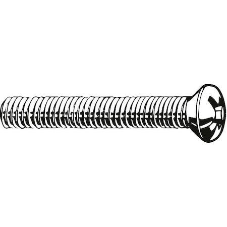 #8-32 x 5/16 in Phillips Truss Machine Screw, Plain 18-8 Stainless Steel, 100 PK MPN:U51862.016.0031