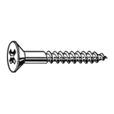 Wood Screw, #8, 3/4 in, Plain 18-8 Stainless Steel Flat Head Phillips Drive, 100 PK MPN:U51876.016.0075